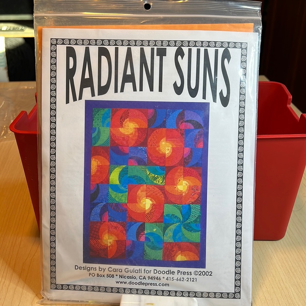 Doodle Press Radiant Suns quilt pattern with templates uncut factory fold